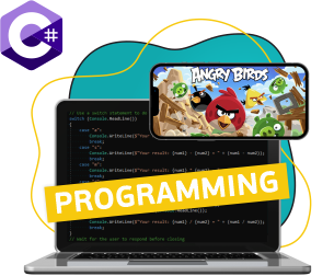Программирование на C#. Удивительный мир 2D-игр - Школа программирования для детей, компьютерные курсы для школьников, начинающих и подростков - KIBERone г. Жодино
